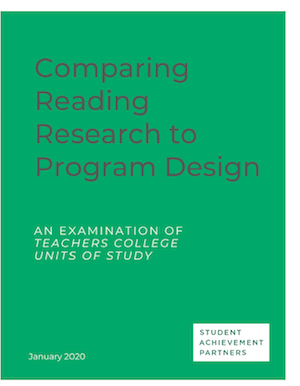Comparing Reading Research to Program Design